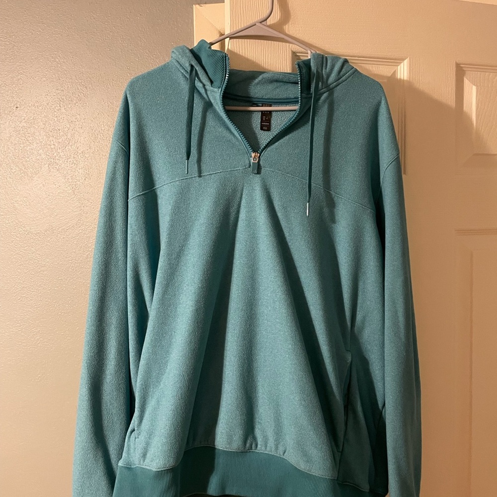 Adidas Men's Teal Lightweight Jacket with Hood